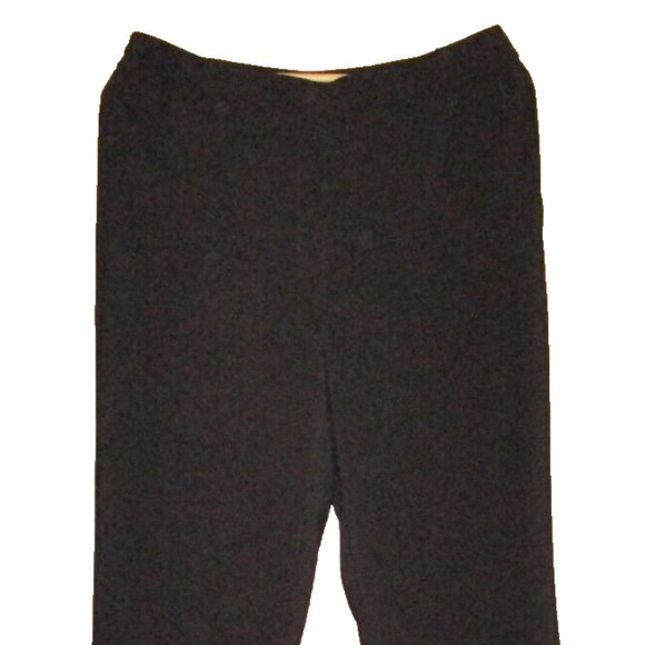 Black Pants S Short Elastic Waist Polyester Blend High Waist Chicos High Waist - Picture 1 of 6